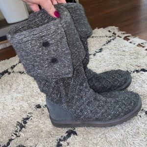 Gray Knit Uggs